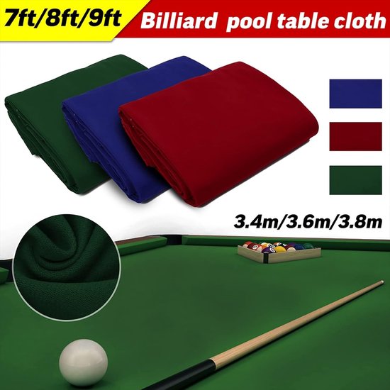 Pooltafel vilt - Biljartlaken - Sportspel spelen - Professioneel materiaal - Voor 7/8/9 ft tafel - Rood — afbeelding 2