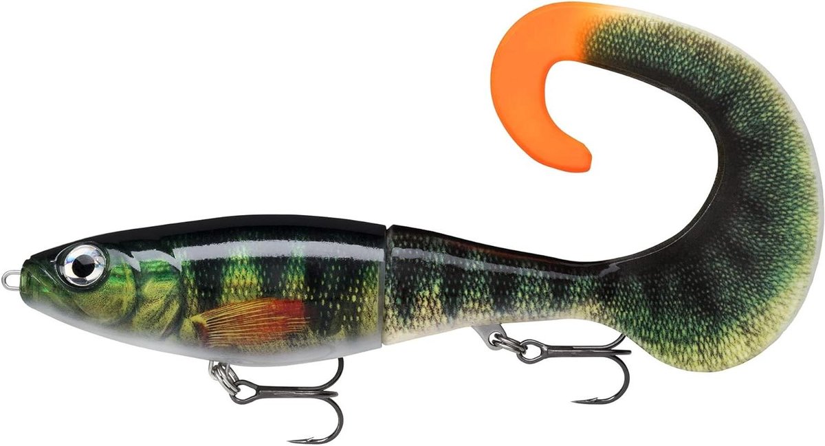 Hybride Kunstaas - Zachte Staart Lokaas - Roofvis Vissen - Langzaam Zinkend - 25 cm - Live Perch