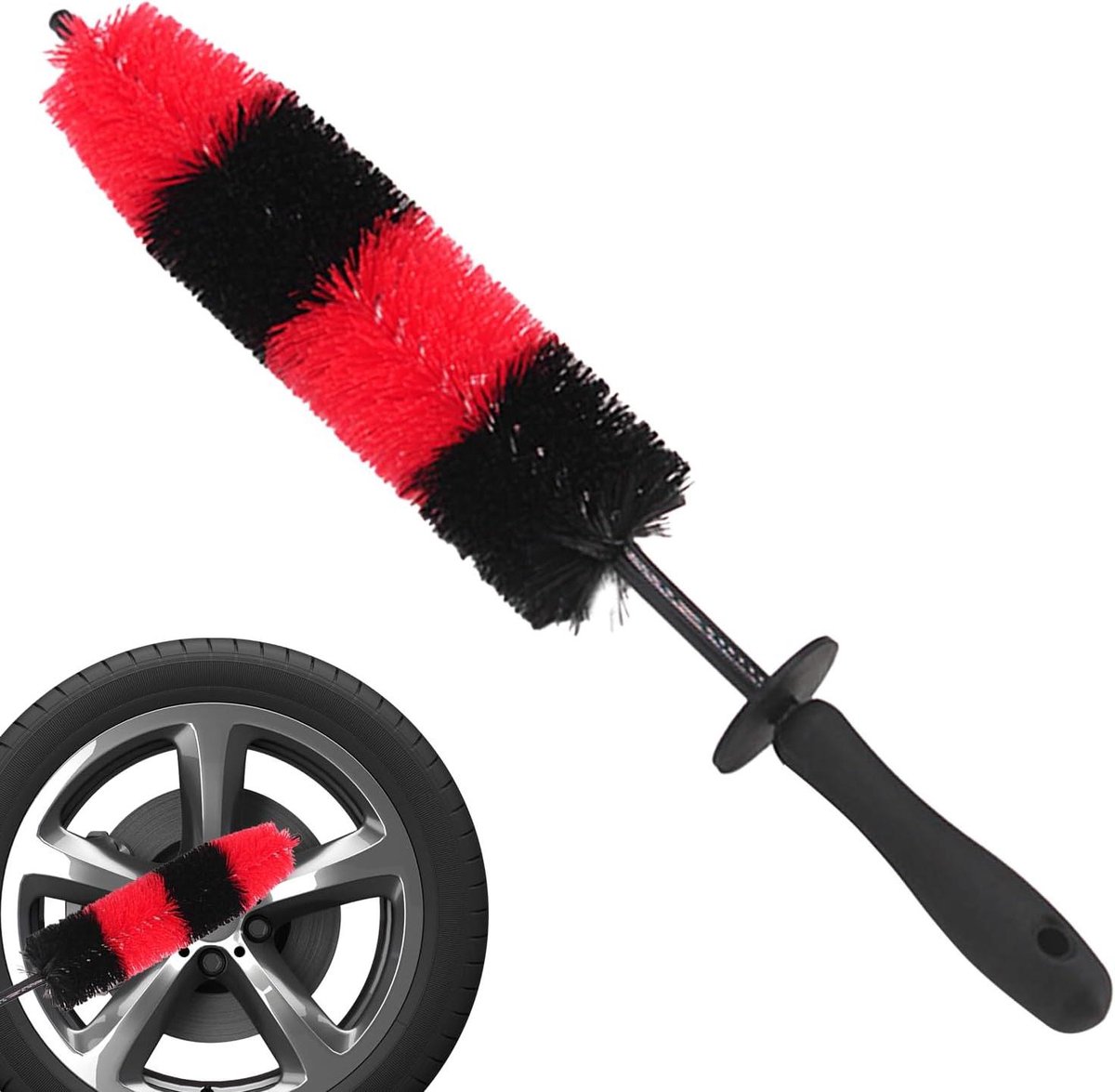 Wielborstel - Velgenborstel - Auto Wassen - Diepe Reiniging - 45 cm - Zwart