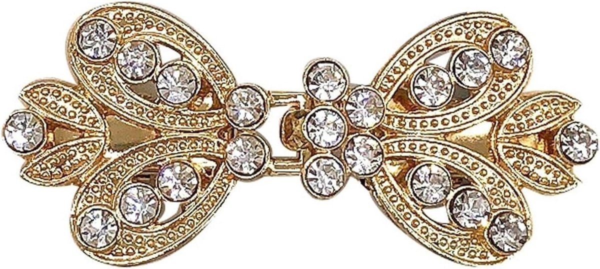Trui Clips - Sjaal Sluiting - Kleding Versieren - Vintage Stijl - 2 stuks - Antiek Zilver