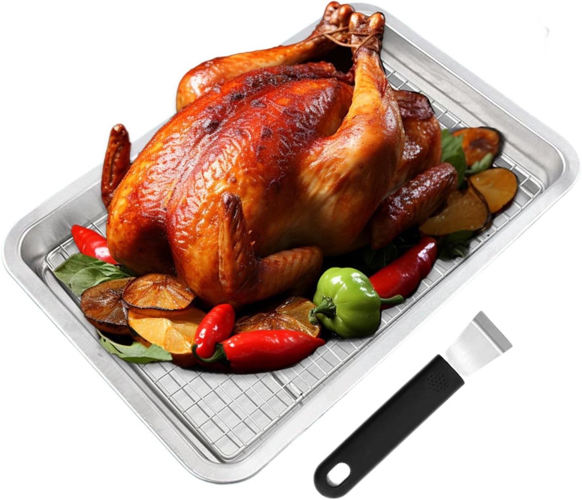 Grillmand RVS - BBQ Mand - Buiten Koken - Robuuste Constructie - 42 cm - Zilverkleurig