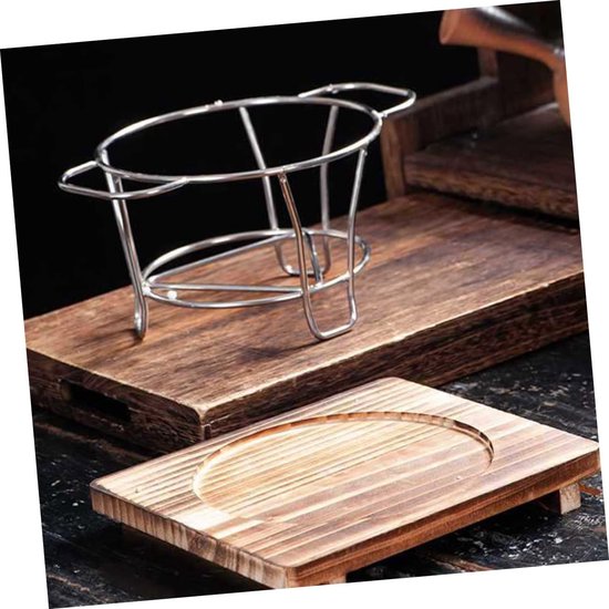 Kookplaat Stand - Grill Rek - Buiten Koken - Stabiele Steun - 24.5 x 17 x 11 cm - Zilver — afbeelding 3