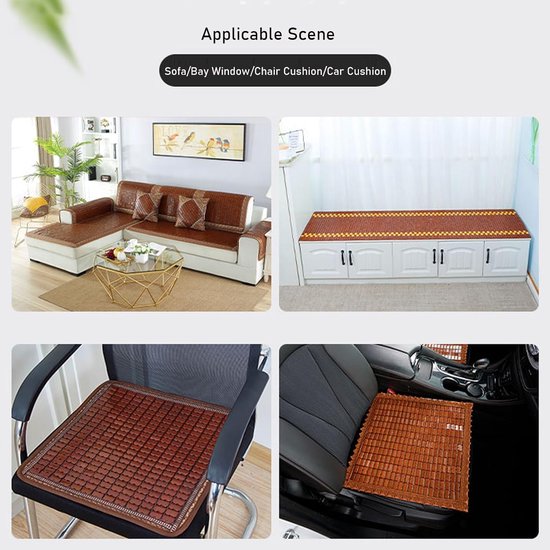 Bamboe Zomerslaapmat - Koelmatras Bank - Koel Slapen - Natuurlijk Bamboe Materiaal - 70x180cm - Geel — afbeelding 5