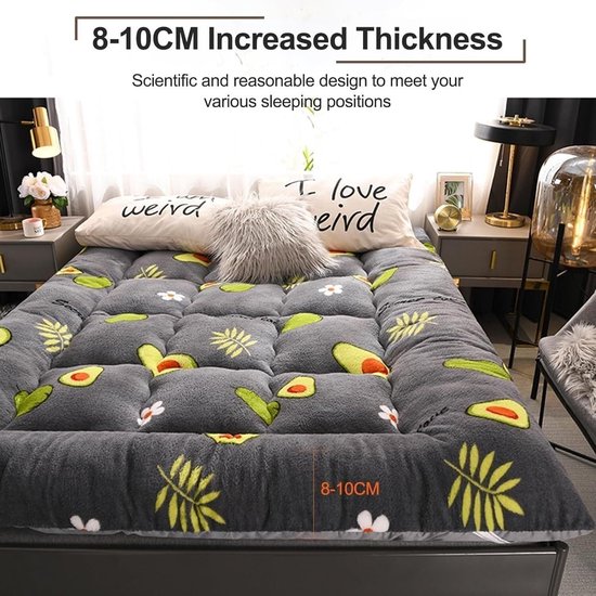 Japanse vloermatras - Opvouwbaar logeerbed - Comfortabel slapen - Extra dikke luxe - 150x200cm - Donkergrijs — afbeelding 3