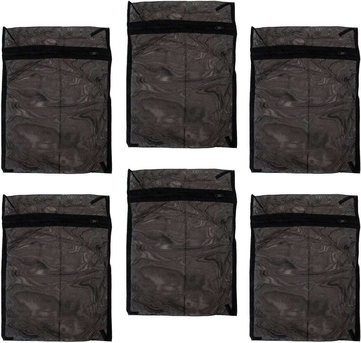 Mesh Waszakken - Beschermende Netten - Kleding Wassen - Ademend Polyester - 6 Stuks - Zwart