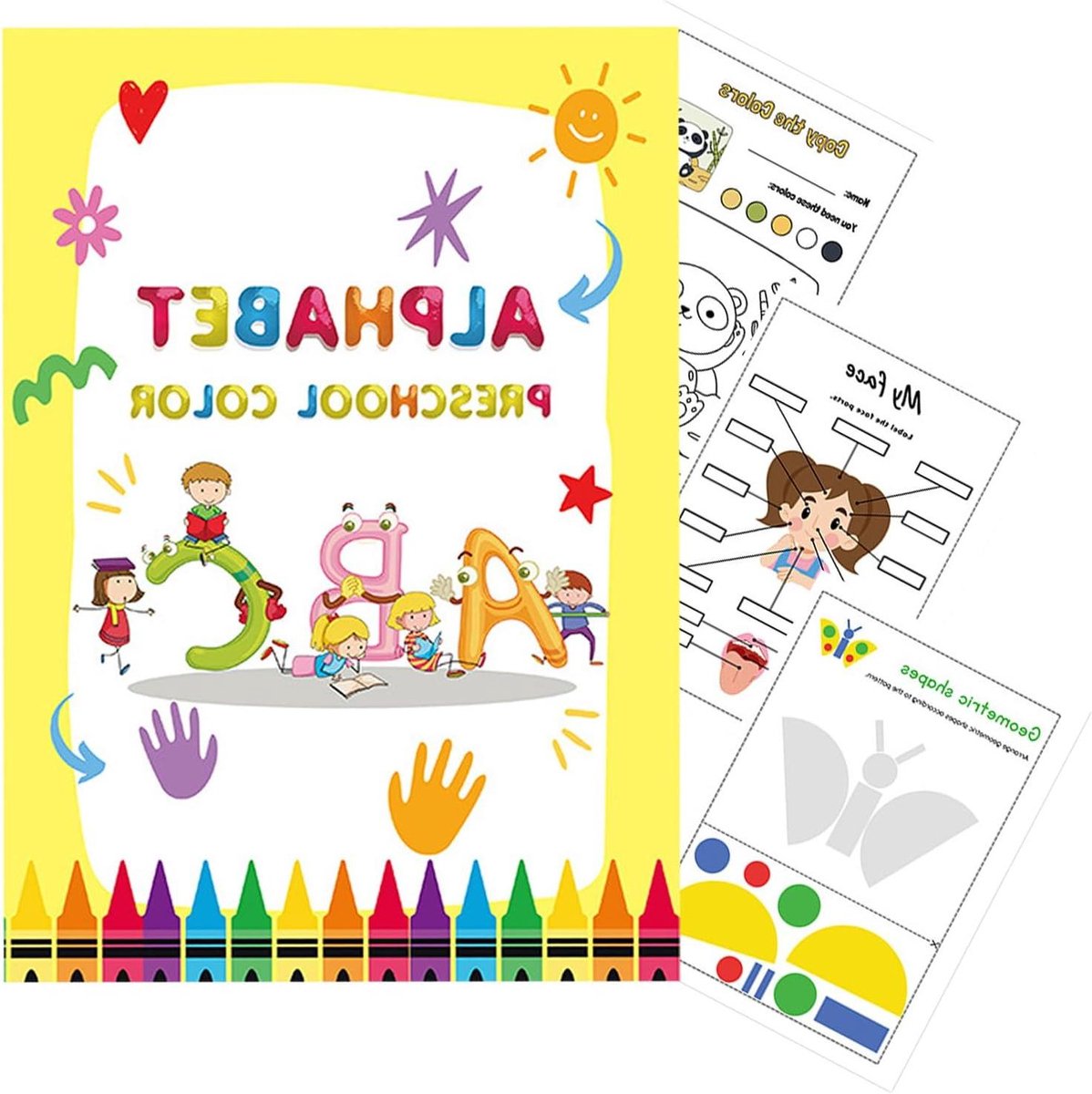 -zoekboek - herbruikbaar, droog afwisbaar papier, 24 x 17 cm, educatief letterspeelgoed, perfect voor kleuterschool, thuisschool, vroegkind S