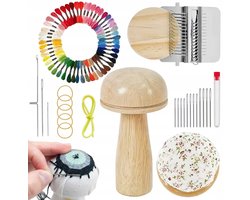 Mini Weefmachine - 14 Haken - Mini Stopweefgetouw Set - Weefgetouw Eenvoudig in Gebruik - DIY Weaving Crafts - Weefwerk Reparatie - Weefgereedschap - Voor beginners Snel Breien Herstellen Jeans Sokken