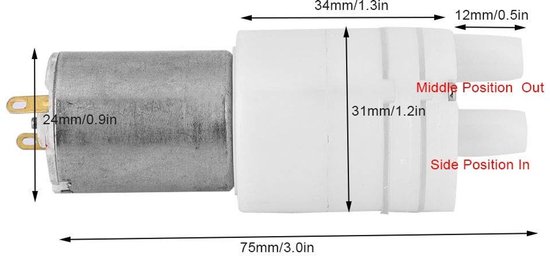 Tyenaza Micro Vacuum Pump - Elektrische Luchtpomp voor Aquariums en Behandelinstrumenten — afbeelding 3