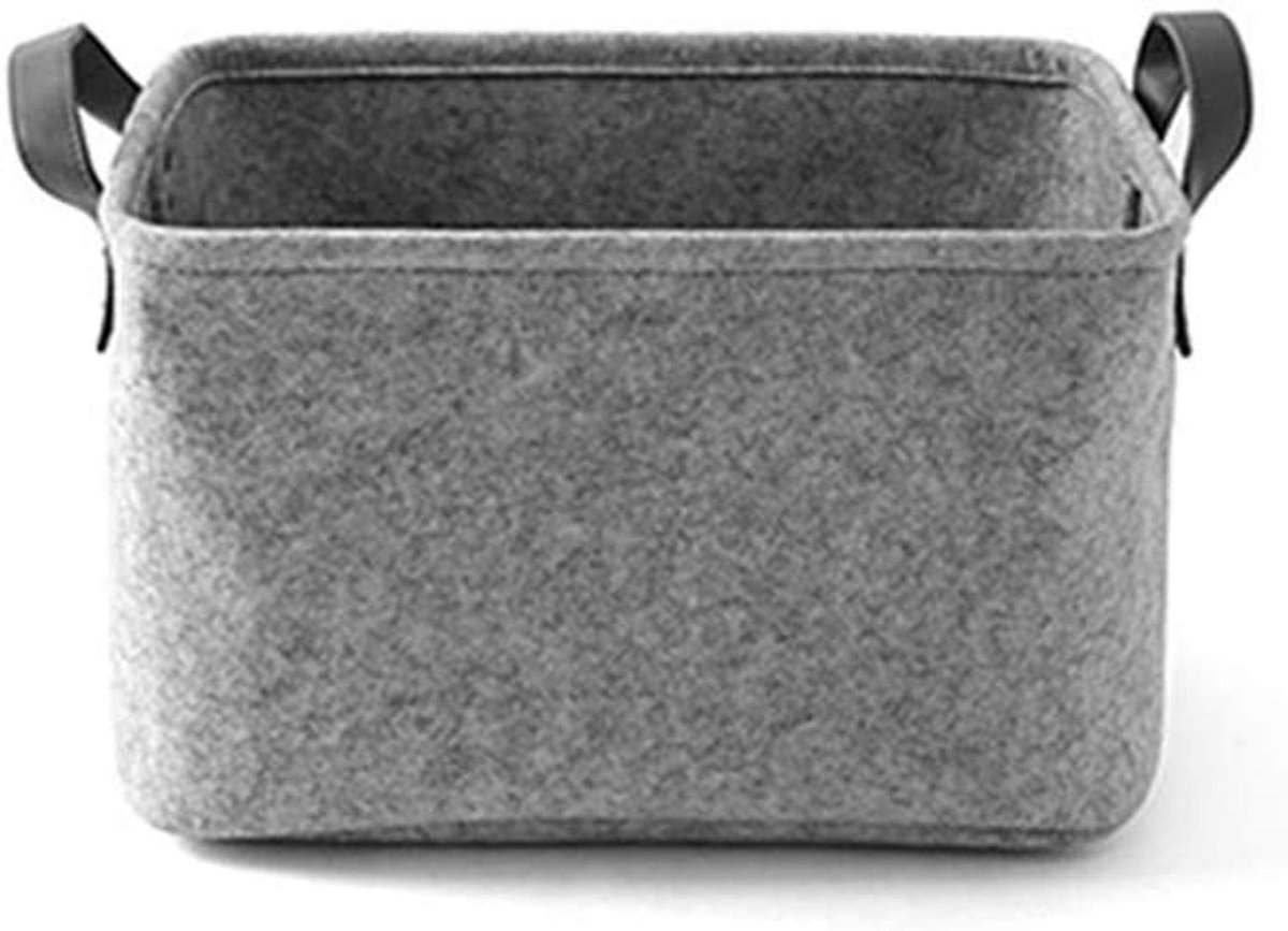 ProLeo Vilt Opbergmand - Wasmand en Organizer voor Kleding en Speelgoed - Grijs