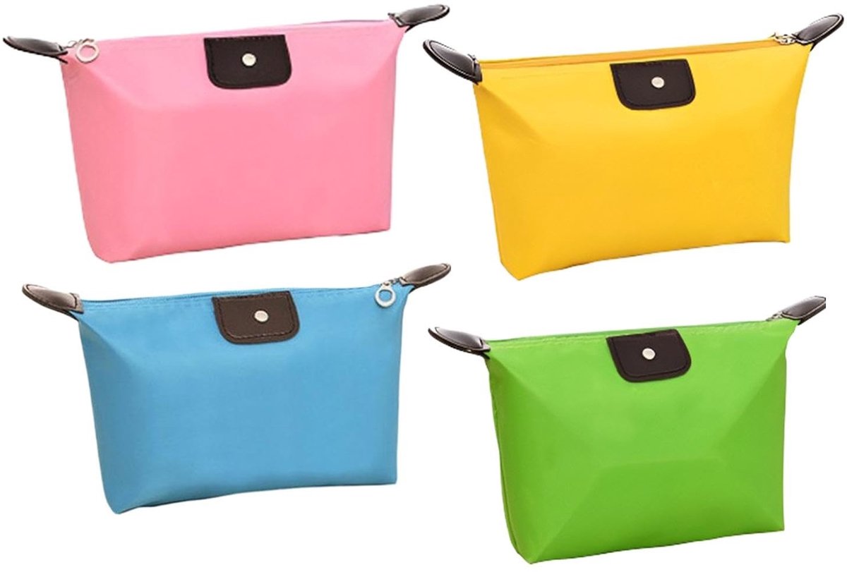 Allecto - Toilettas Set - 4-delige Travel Cosmetic Bag - Waterdicht en Lichtgewicht - Opvouwbaar en Handig - Geschikt voor Vrouwen - Roze Kleur