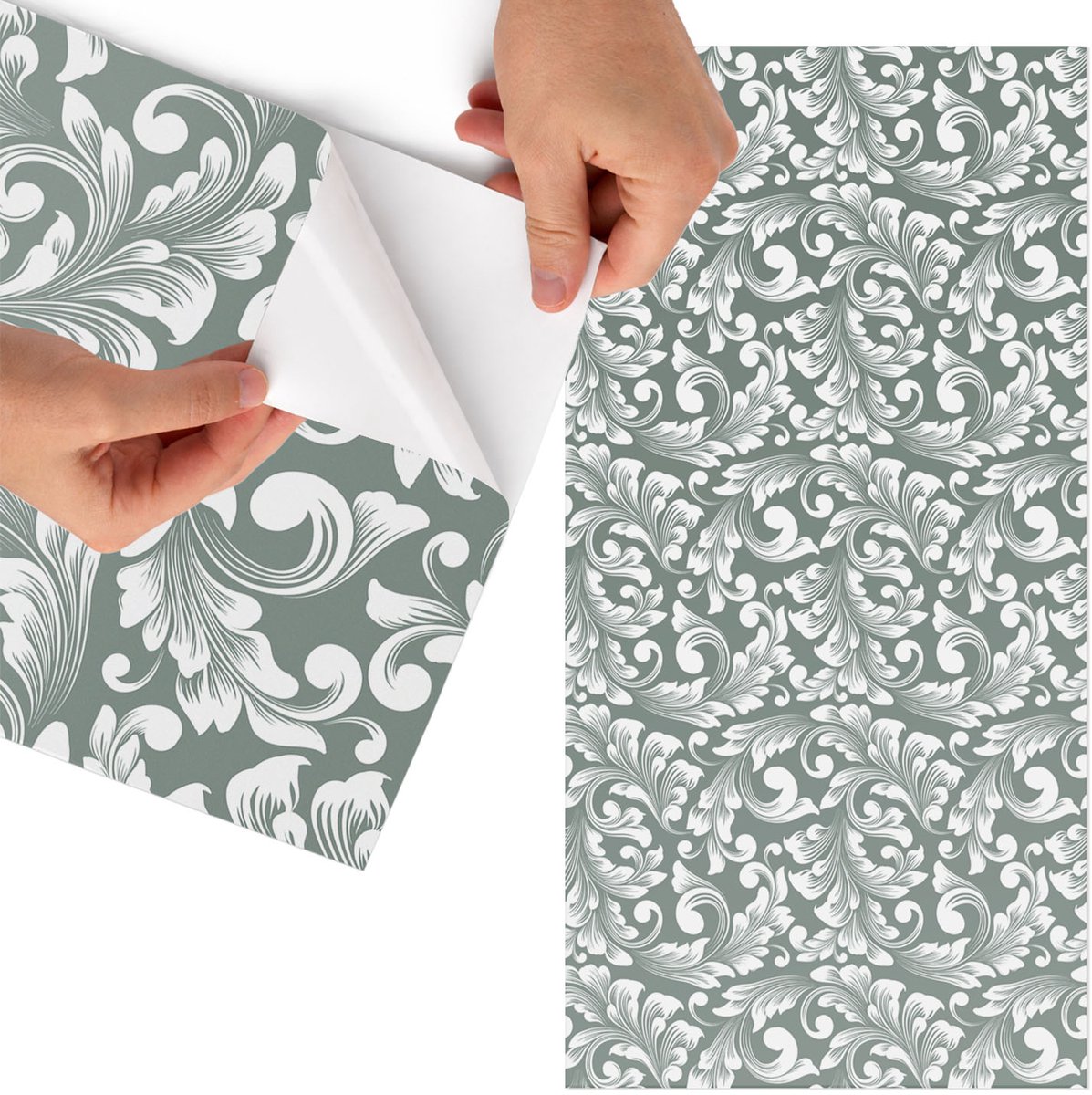 Tulup Meubelfolie - Elegant patroon Plakfolie Meubels - 50x100 cm - Groente Meubelfolie - Meubel Wrap Folie - Klassiek Meubelfolie - Plakfolie Meubels - Keuken decoratie - Achtergronden en patronen