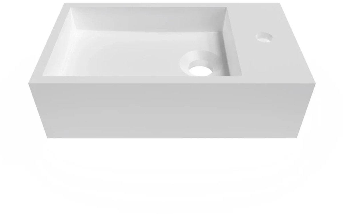 DutchLine - Solid.Surface Fontein - Mat Wit Rechts- 360x180x120mm