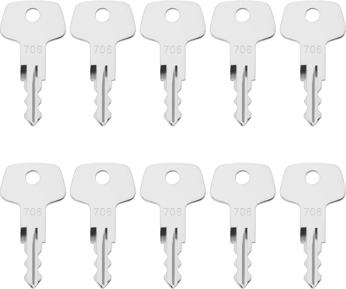 Allecto - Heavy-Duty Excavator Ignition Switch Keys - Compatibel met Liebherr - 10 Stuks - Ideaal voor Kleine Graafmachines - Duurzaam en Betrouwbaar