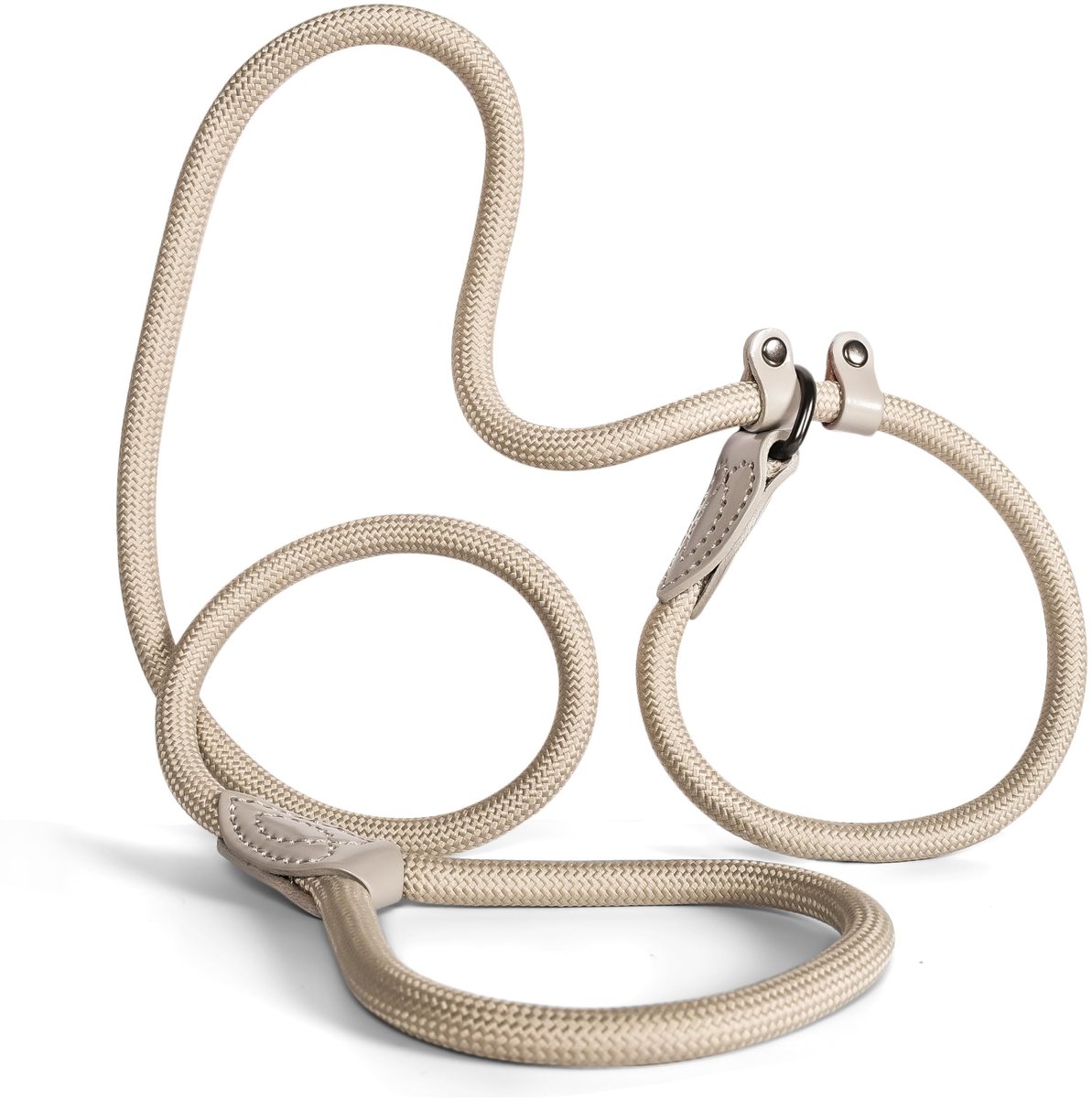 Allecto - Retrieverleine - Hondenlijn - Schokdemper voor training - Taupe - Hondenriem tot 15 kg - Geschikt voor grote en kleine honden