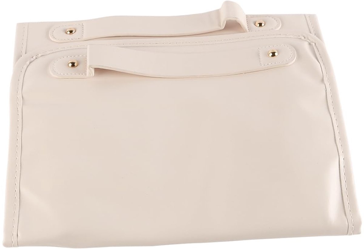 Waterdichte Cosmetische Tas - 4-in-1 Reistoilettas met Grote Capaciteit - PU-leer Wit
