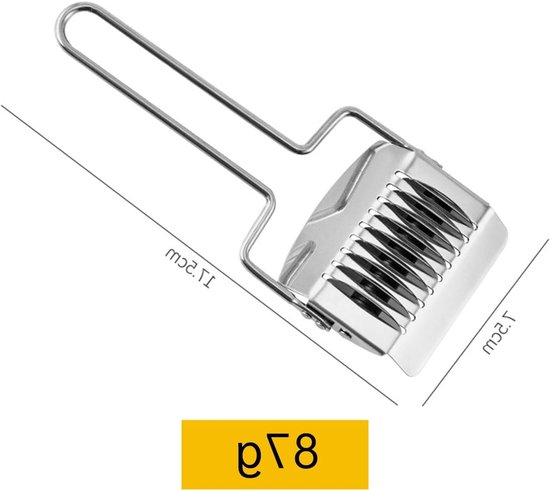 RVS Noodle Cutter voor het Snijden van Pasta, Spaghetti en Noedels - Keuken Gereedschap voor Het Maken van Deeg en Pasta — afbeelding 5