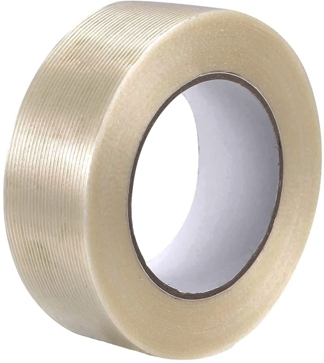 Allecto - Filamenttape - Versterkte verpakkingstape - 30 mm x 20 m - Draadversterkt - Glasvezelband - Geschikt voor bundeling - Filamentband