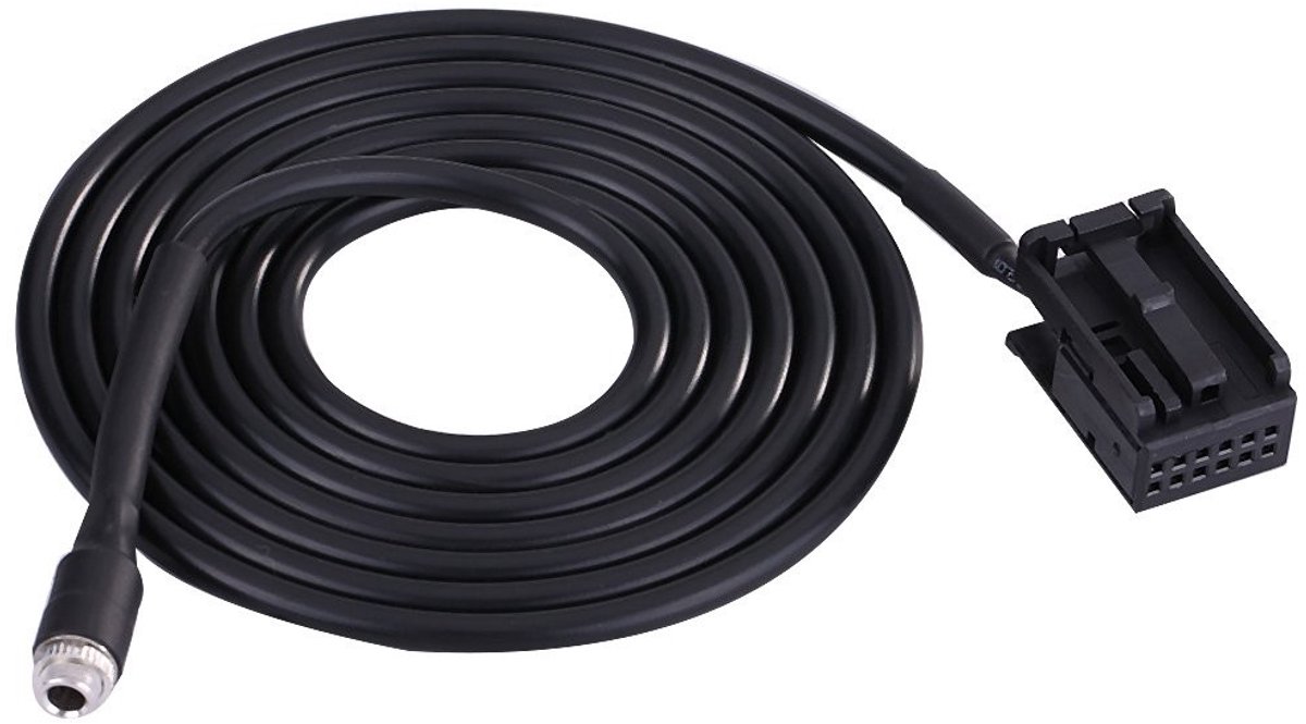 Auto-Audio AUX Input Adapter - Plug & Play - Corrosiebestendig - 3.5mm Connector - Geschikt voor MP3 Spelers - 1 Port