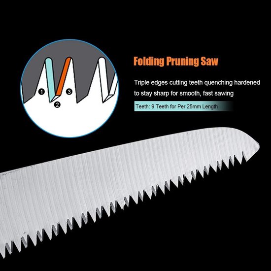 Virtubuy - Opvouwbare Snoeizaag - Hout zagen - Ergonomische Handgreep - 11.61 Inch - Voor Boom en Takken - Ideaal voor Houtbewerking - Draagbaar van VirtuBuy — afbeelding 5