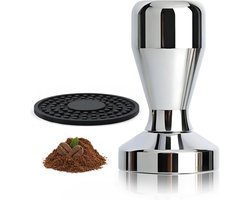 51 mm roestvrijstalen koffietamper met mat - essentiële barista tool voor perfecte espresso shots, geschikt voor espressomachines en accessoires, ideaal voor koffie liefhebbers en barista's