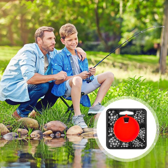 MTTProducts - Lead Scrap Fishing - Scrap Lead Fishing - Ideaal voor veelzijdig vissen - Zwart - Gewicht vissen - 7 maten in opbergdoos - Geschikt voor ... van Mttproducts — afbeelding 2