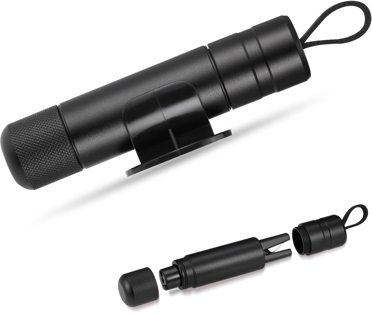 MTTProducts - Ruitbeschermer - 2-in-1 Snijtool - Krachtig en Praktisch - Zwart - Voor Auto en Noodsituaties - Veiligheids Gadget - Inclusief Basis