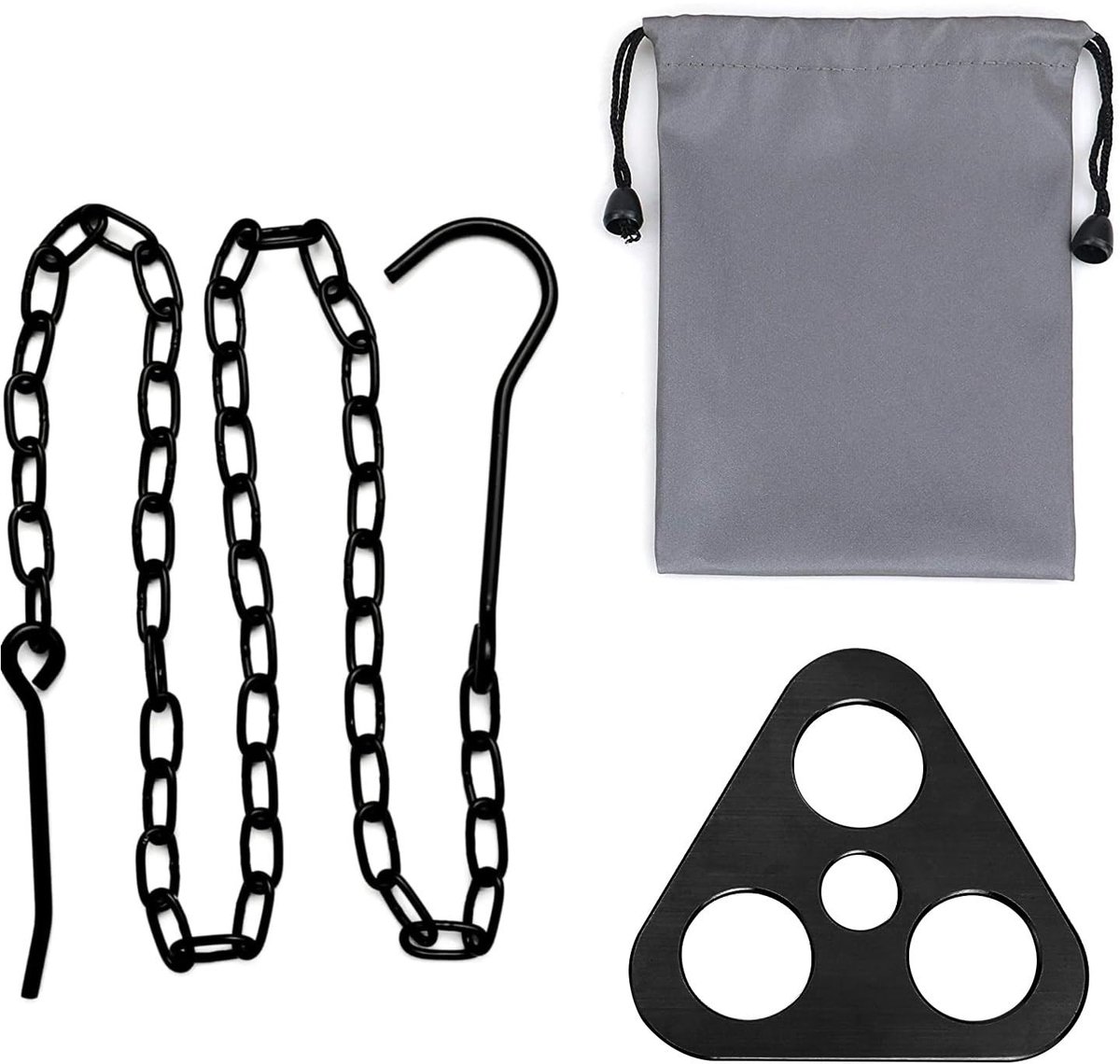 NTHProducts - Tripod voor Vuurschaal - Roestvrijstalen Grill Tripod - Compact en Lichtgewicht - Camping Accessoire - Verstelbare Ketting - Geschikt voo..
