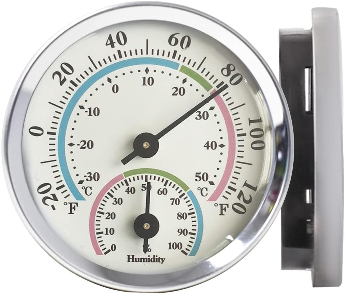 Dailygoods - Dailygoody - Analoge Hygrometer - Batterijvrije Thermohygrometer - Perfect voor binnengebruik - Nauwkeurige luchtvochtigheid meting - Zorgt voor