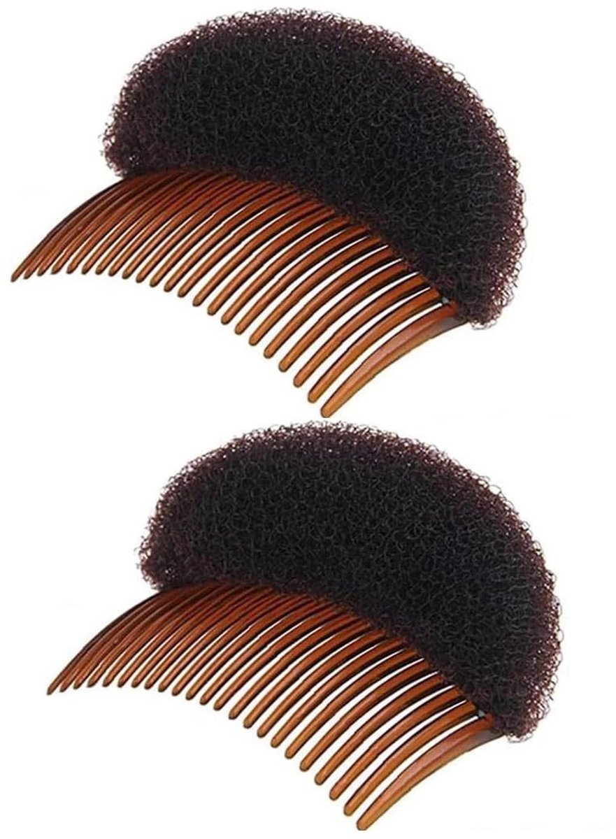 Dailygoods - Dailygoody - Bump It Up Volume Inserts - Haar Styling Tool - Perfect voor Pluizig Haar - Bruin - Haar Pads - Voor Vrouwen en Meisjes - 2 Stuks