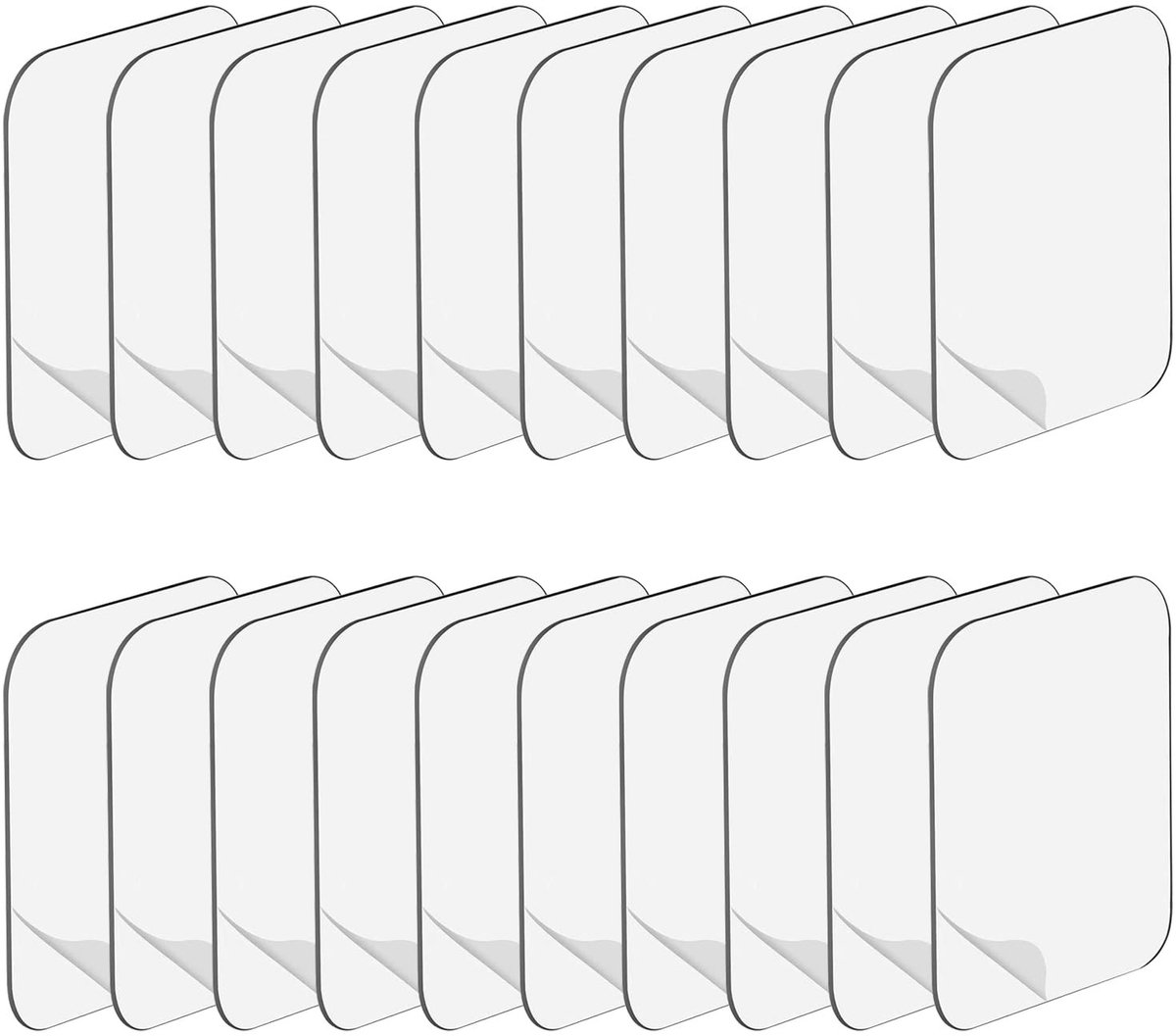 Dailygoods - Dailygoody - Transparant Dubbelzijdig Plakband - Nano-Gel - Wasbaar - 20 Stuks - Kleefpads - Voor Doe-Het-Zelf en Handwerk - 6 cm
