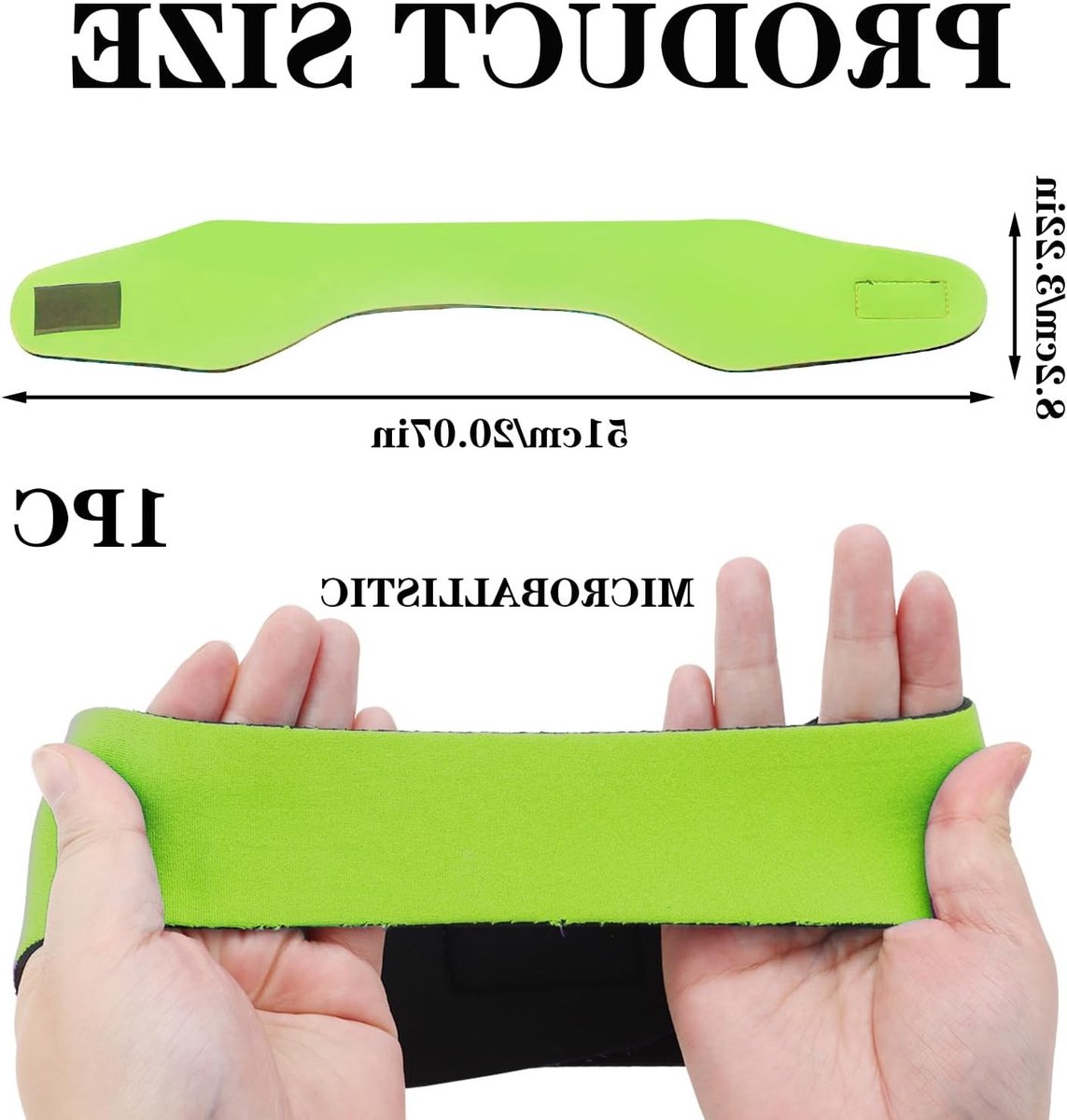 Zwemring voor Kinderen - Elastische en Waterdichte Hoofdband voor Zwemmen, Surfen en Watersporten (Groen) - Ideaal voor Veiligheid en Comfort in het Water – foto 2