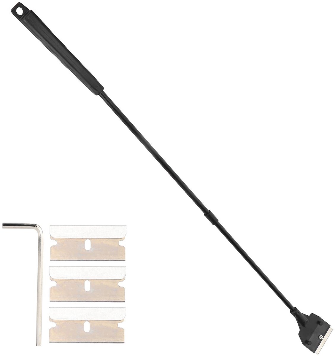 Dailygoody - Schraper voor aquariumalgen - Lange handgreep - Reinigingsgereedschap voor visglas - Verlengde schraper - Eenvoudig te gebruiken -...