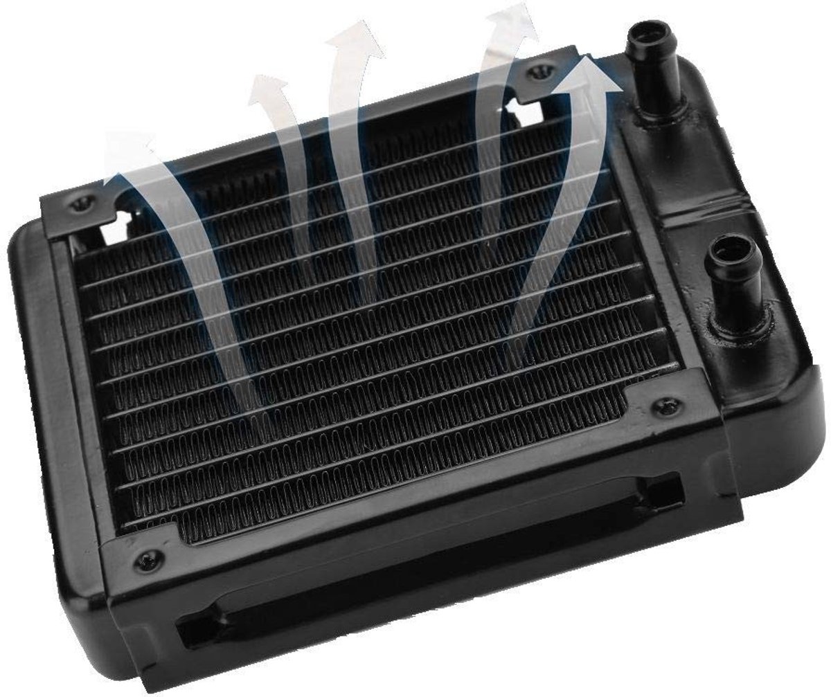 Dailygoods - Dailygoody - Aluminium Radiator voor Waterkoeling - PC Koeling - 120mm - 10 Tubes - Efficiënte warmteafvoer - Geschikt voor gaming en PC's - Modern de