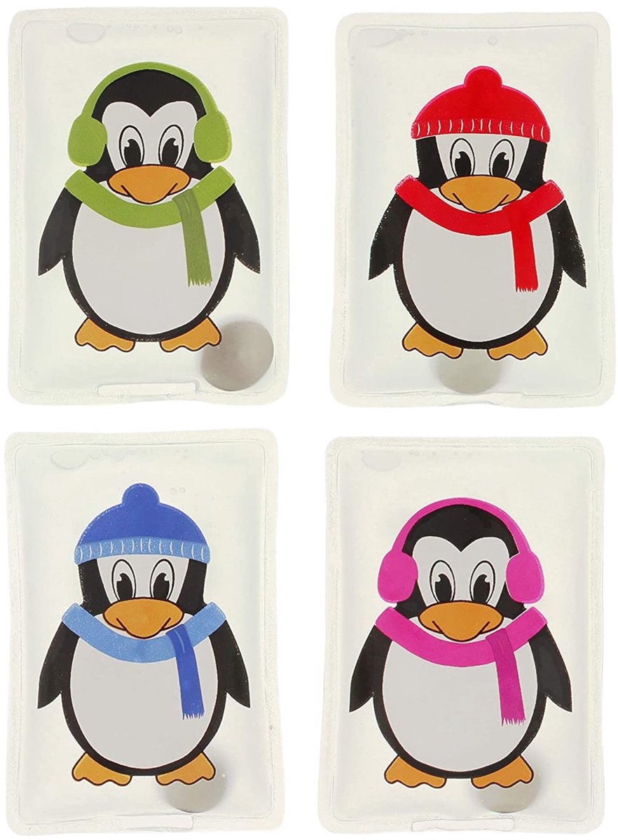 Dailygoods - Dailygoody - Handwarmers - Herbruikbare zakwarmers - Aangename warmte - Set van 4 - Pinguïn - Perfect voor koude winterdagen - Handige tasformaat