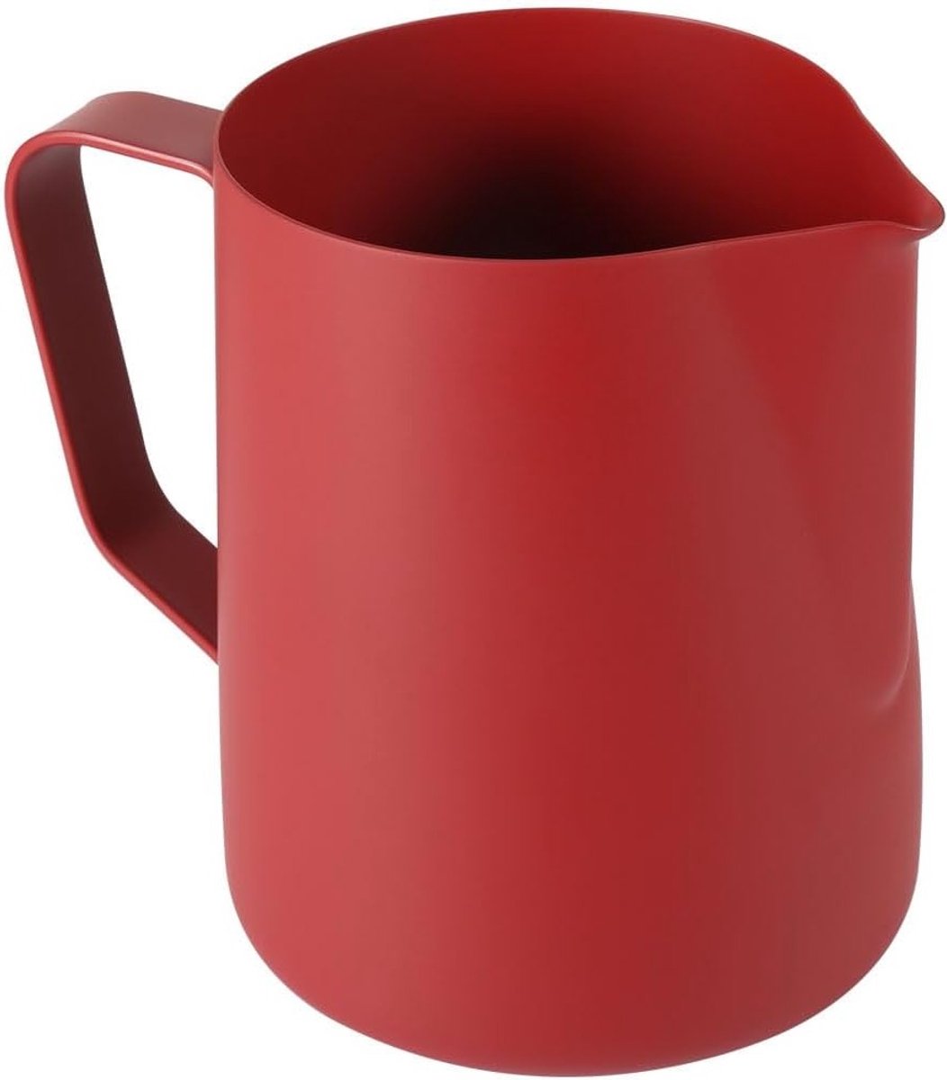 Roestvrijstalen Melkopschuimer voor Espresso, Latte Art en Koffie - 600ml Donkerrood