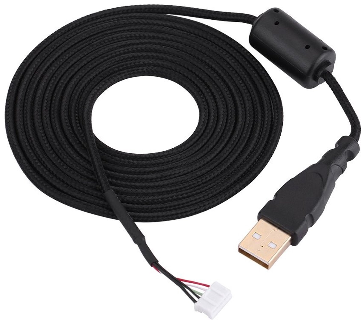 Dailygoods - Dailygoody - USB-muiskabelvervanging - Vervangende muiskabel - Duurzaam en sterk - 2 meter - Gamingmuis - Universeel geschikt voor computermuis