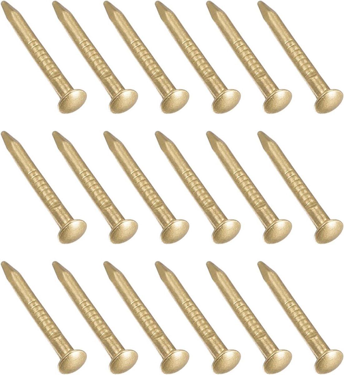 Kleine Messing Spijkers 1.2 x 15 mm, Verpakking van 100 Stuks voor Huishoudelijk Gebruik, Houtbewerking en Ambacht