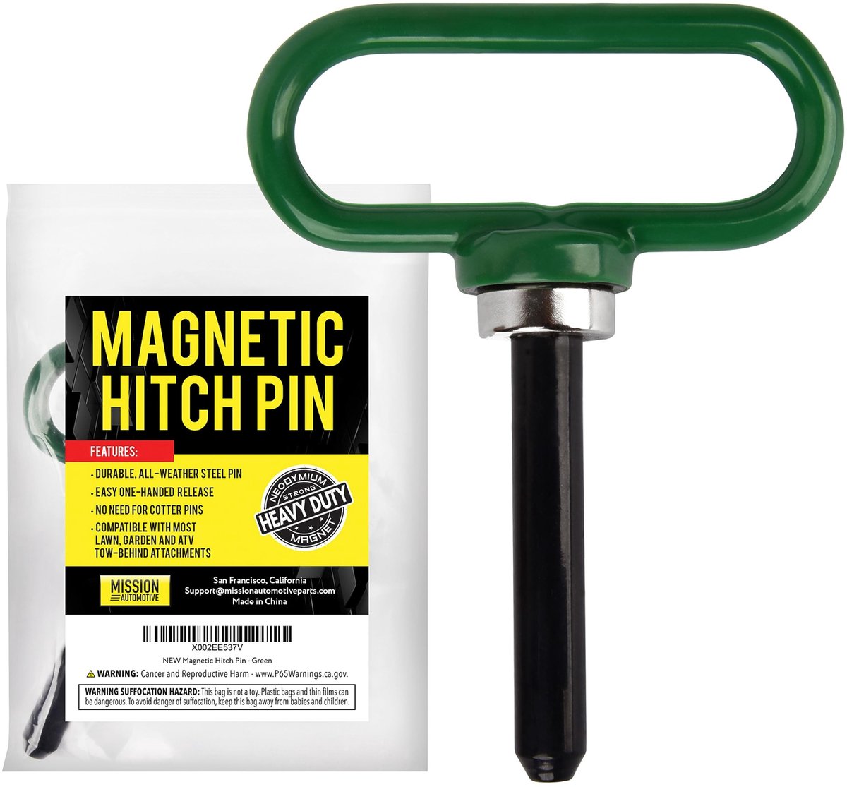 Dailygoody - OmGoods - Dailygoody - Magnetische Hitch Pin - Grasmaaier Aanhangwagen Hitch Pins - Ultra Sterke Neodymium Magneet - Eenvoudige Eenhandige Hook On & Off - Veili