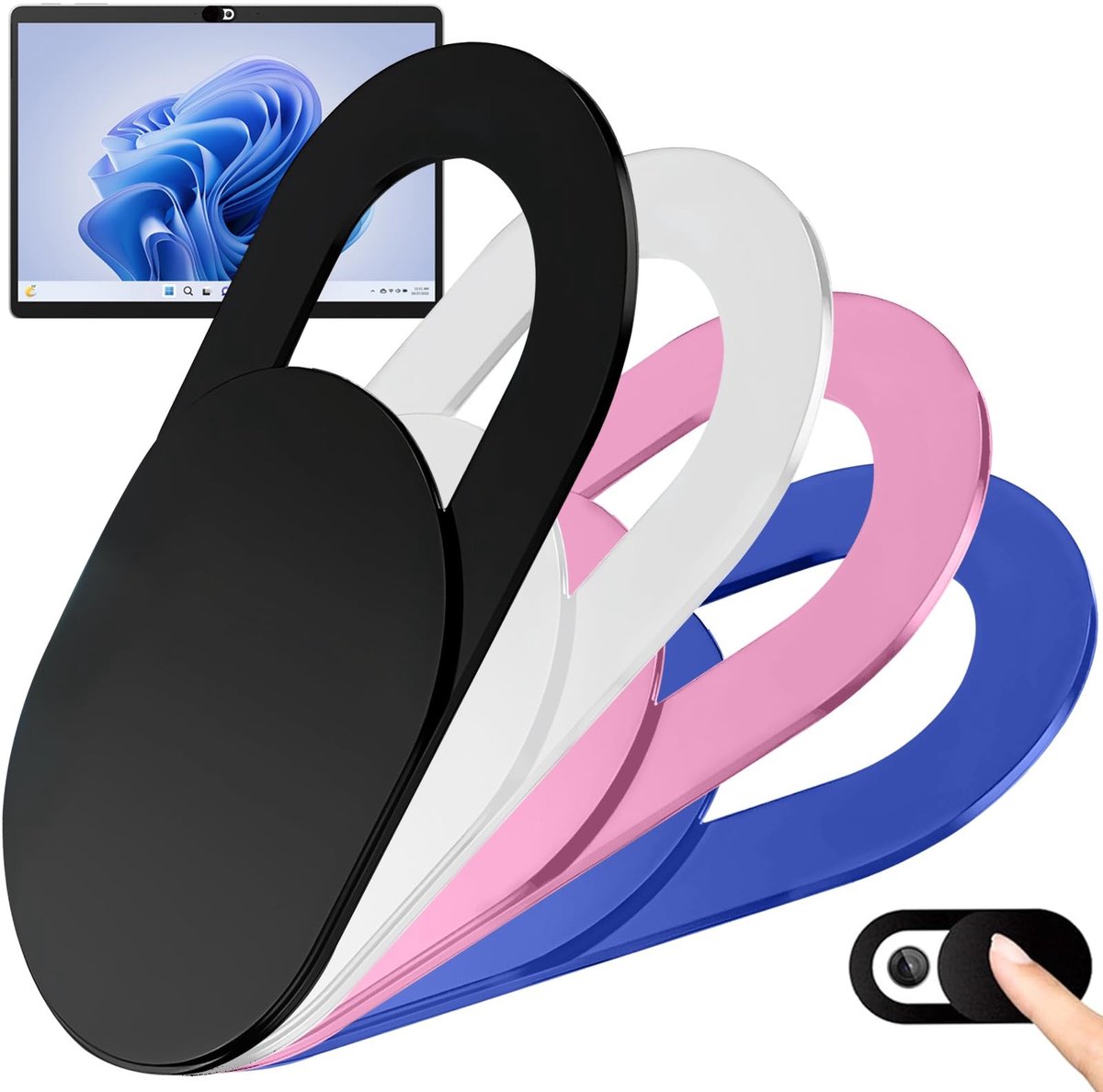 Dailygoody - Webcamafdekking - 8 stuks - Bescherming voor camera - Compacte hoes - Laptop en telefoon - Webcamcover voor privacy - Ideaal voor thuis e...