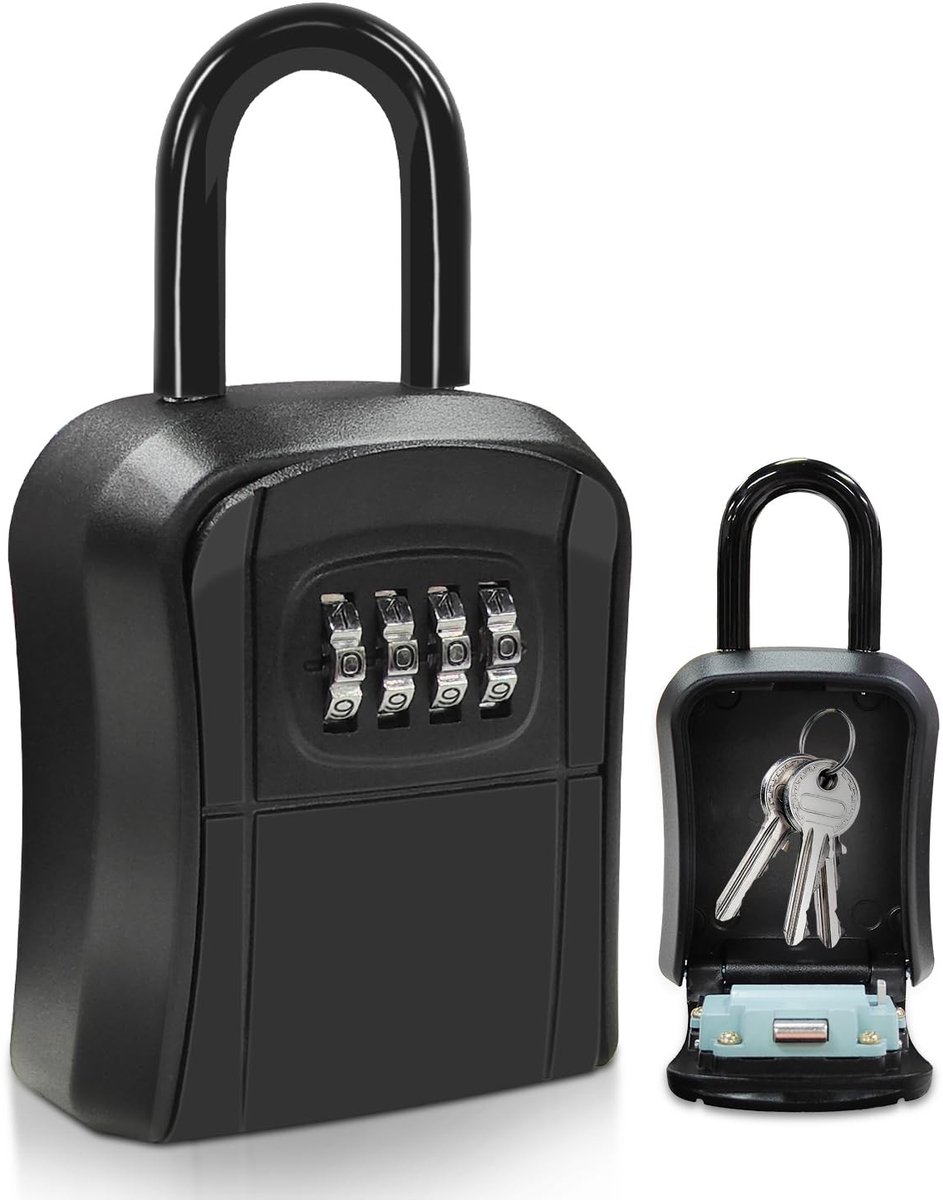 Dailygoody - Sleutelkluis - Sleutelbox met cijfercode - Wandmontage - Compact formaat - Waterbestendig - Geschikt voor buitengebruik - Voor thuis en h...