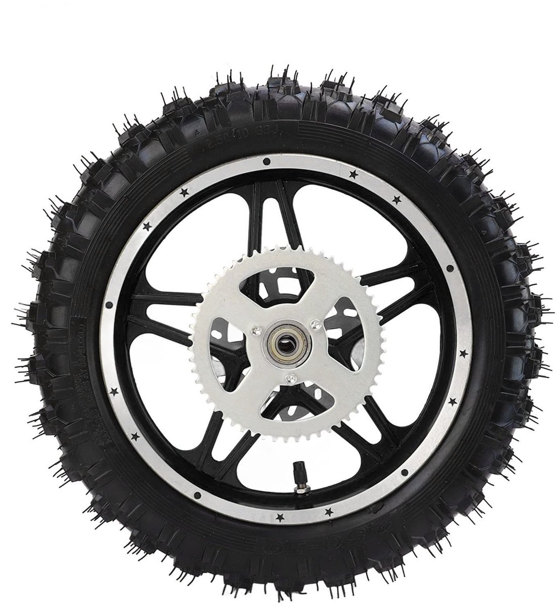 Dailygoody - Motorfiets Achterwiel - Crossmotor Velg - Hoogwaardige Montage - 2.5-10 Formaat - Mini Fiets Achterwiel - Perfect Voor Pit Bike