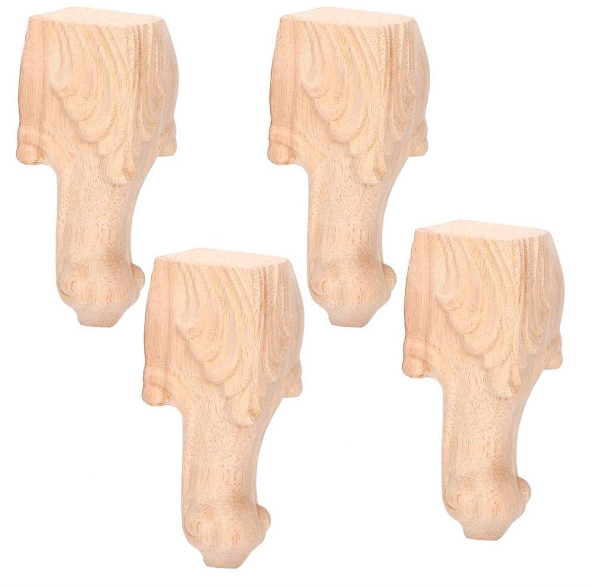Dailygoods - Dailygoody - Meubelpoten - Massief Hout - Stijlvol Ontwerp - Natuurlijk Hout - Vervanging voor Meubilair - Geschikt voor Diverse Meubels