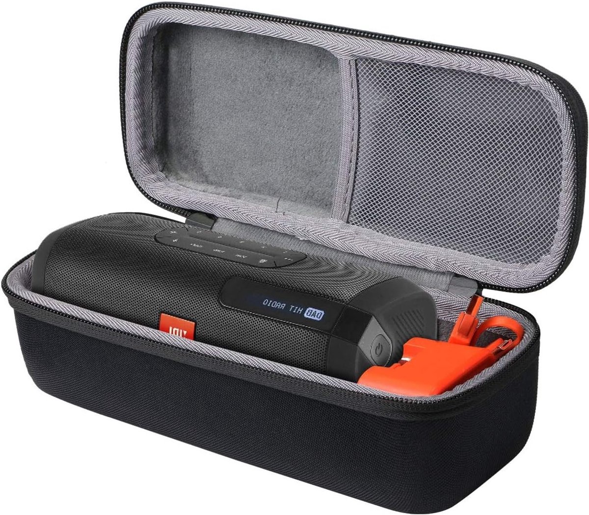 Draagbare Hardcase voor Bluetooth Radio, Geschikt voor JBL Tuner 2 en Tuner 3, Zwart, Bescherming en Opberging