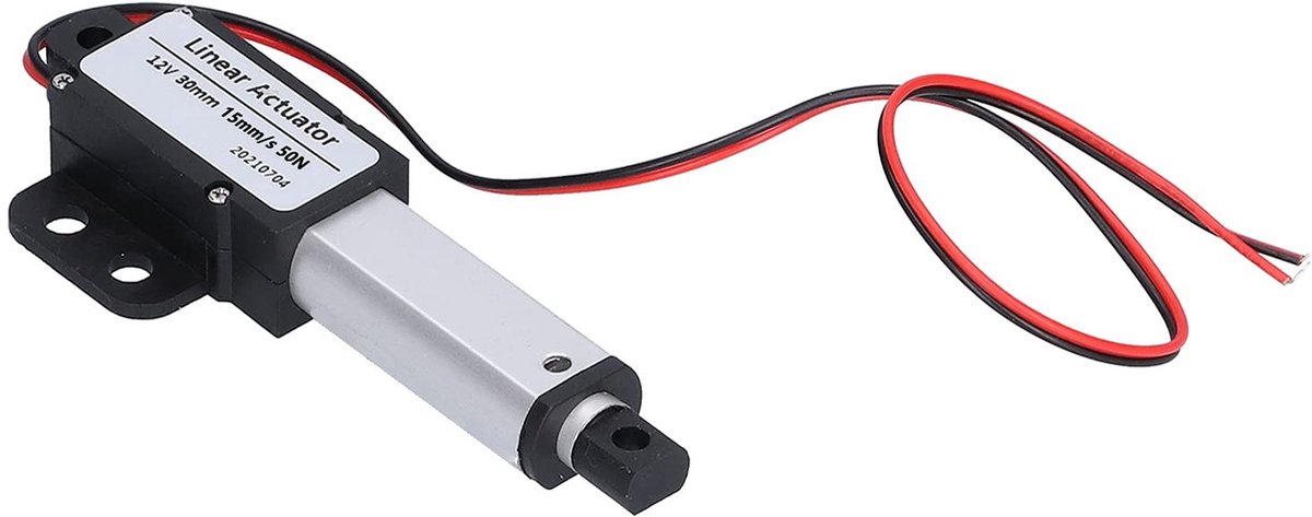 Dailygoody - OmGoods - Dailygoody - Actionneur Linéaire - Mini Actuator - Elektrisch Beweegmechanisme - 30mm - 12V DC - Krachtige 50N - Geschikt voor Diverse Toepassing