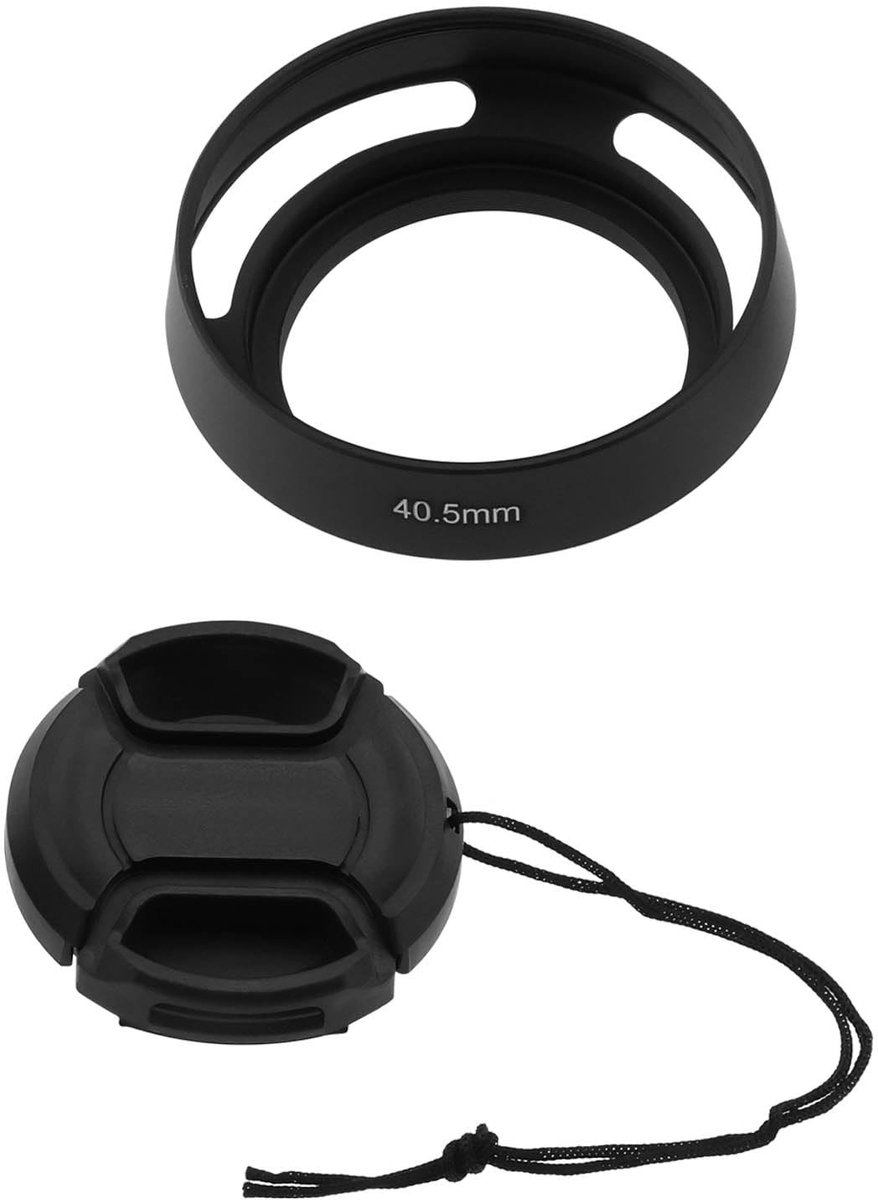 Dailygoody - 40,5 mm lenskap - Lensdop set - Premium bescherming - Zwart - Lensaccessoires - Geschikt voor Sony Alpha ZV-E10 ZV-1F ZV1F A6600 A6500