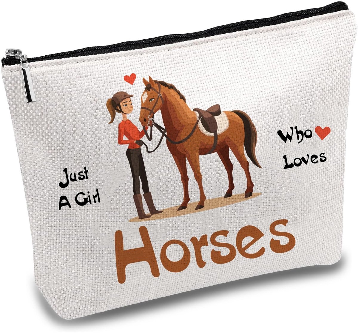 Dailygoody - Paarden make-up tas - Reis cosmetische tas - Multifunctionele toilettas - Compact formaat - Geschikt voor vrouwen - Perfect voor opslag e...