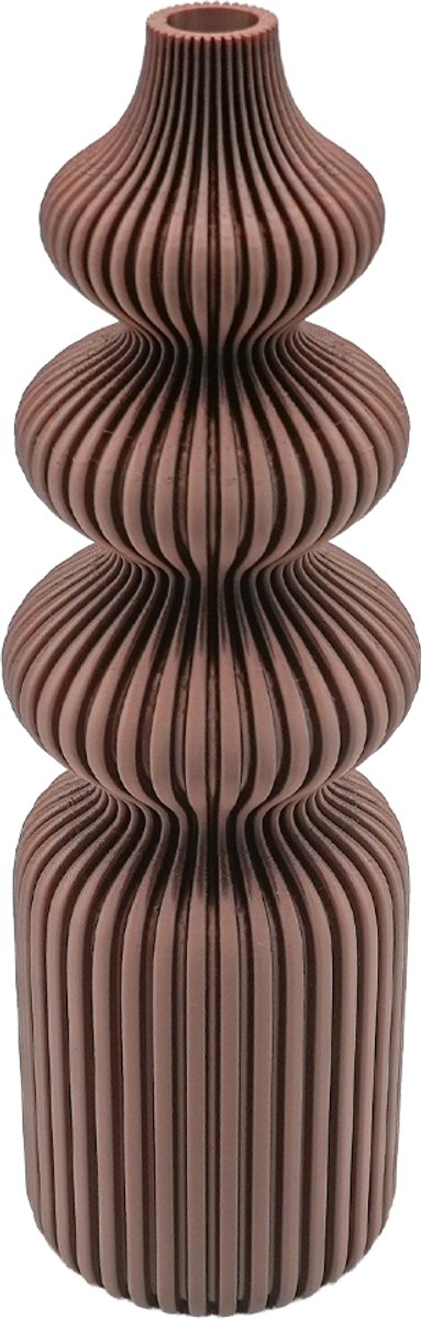 Lovora Solin Vaas - 3D geprint PLA - Gestreept - Paars - 25CM