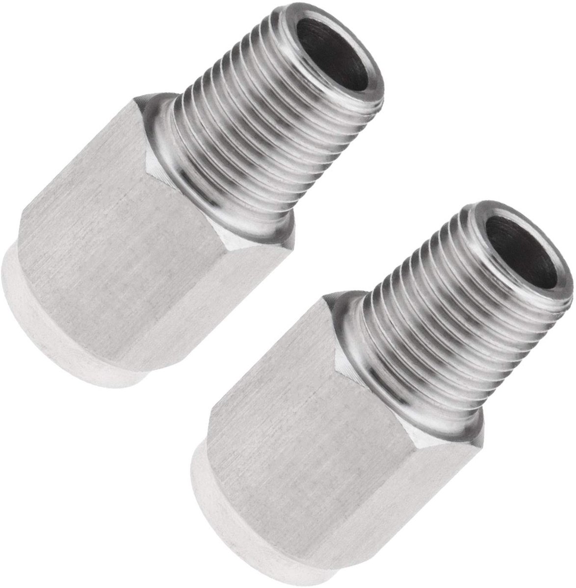 Dailygoods - Dailygoody - 1/8NPT naar M10x1.0 adapter - Drukmeter reducer - Roestvrij staal - Union-koppeling - Geschikt voor olie en gas - Verloopstuk voor a