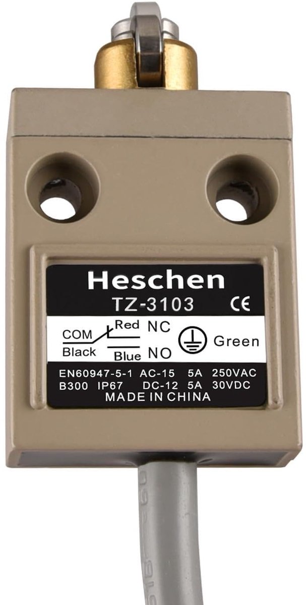 Dailygoods - Dailygoody - Compact Pre-Wired Border Switch - Waterdicht - Geel - Momentary Switch - 5A - Voor diverse toepassingen - IP67