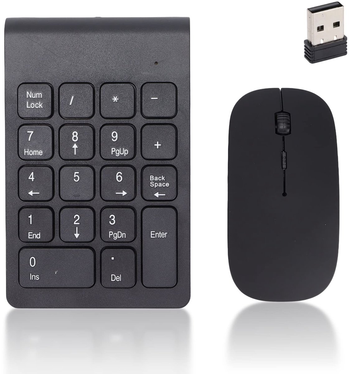 Dailygoods - Dailygoody - Draadloos Numeriek Toetsenbord - USB-ontvanger - Draagbaar - Zwart - Laptop Toetsenblok - Handig voor Pc en Notebook - Ergonomisch m